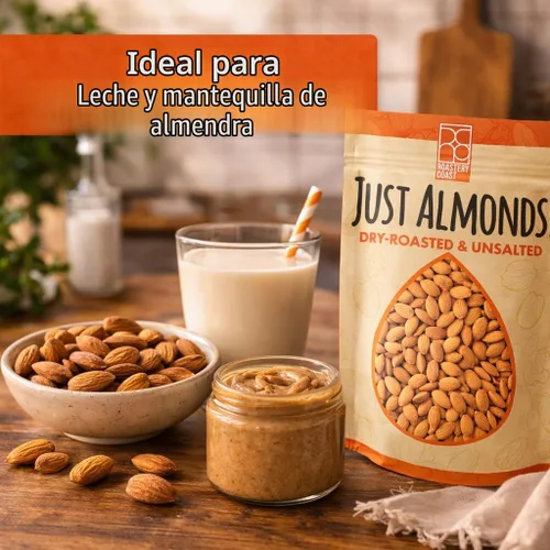 Vista 3 de Roastery Coast - Nueces diarias Almendras recién tostadas Almendras a granel 3 LB Nueces sin sal Tostadas lentamente al aire Pasteurizadas