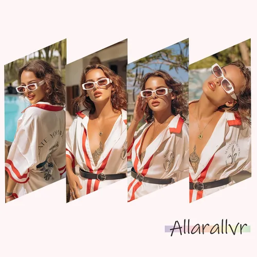 Vista 21 de Allarallvr Lentes de sol rectangulares para mujer, estilo retro de los años 90, Y2K, clásicos, vintage, cuadrados, AR82037