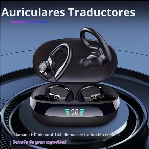 Vista 2 de LinguaWave - Auriculares inalámbricos de traducción AI en 144 idiomas en tiempo real para viajes y trabajo