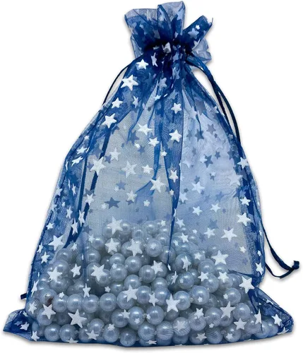 Vista 51 de The Display Guys - Paquete de 100 bolsas de regalo de organza transparente de 2 x 2.5 pulgadas con cordón