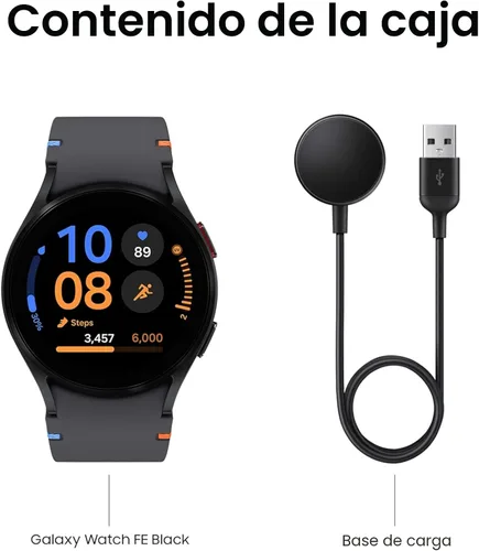 Vista 9 de Samsung Galaxy Watch FE 40mm Bluetooth AI Smartwatch con seguimiento de fitness, sensor BIA, zonas de frecuencia cardíaca personalizadas, monitor