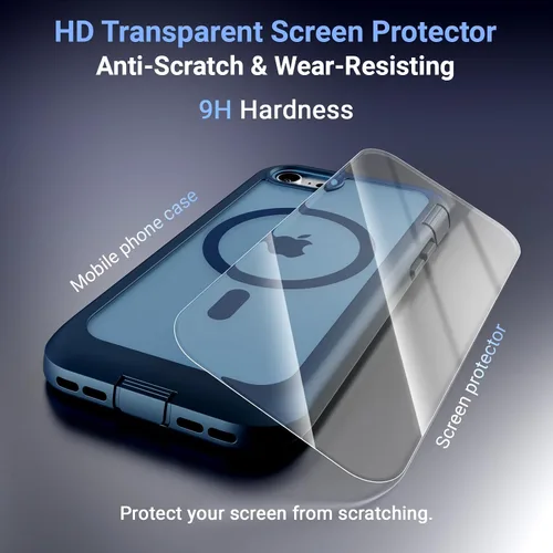 Vista 6 de Funda magnética para iPhone SE 3ª y 2ª [protector de pantalla] [compatible con MagSafe] [protección contra caídas de grado militar]