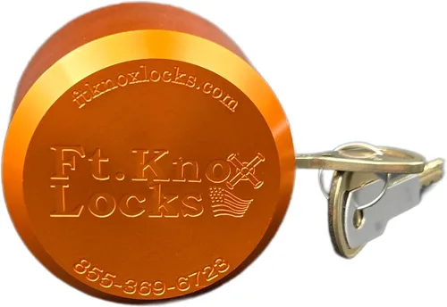 Vista 4 de Ft. Knox Locks Bloqueo de enganche articulado compatible con el enganche MORryde (con bloqueo de disco de aluminio Abloy Sentry)