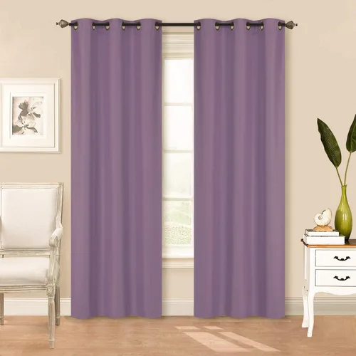 Vista 22 de Better Home Style 2 paneles de cortinas aisladas para cualquier ventana con ojales y ojales 100% opacos, color liso, 2 paneles de 36 pulgadas
