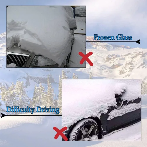 Vista 4 de ASUBHA 2 piezas de cubiertas para espejos laterales, protector de espejo de coche, cubierta impermeable para espejo retrovisor que protege contra