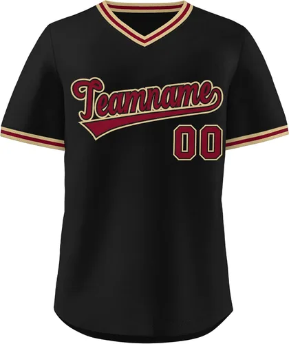 Vista 6 de KXK - Camiseta de béisbol personalizada con nombre y número cosidos, estilo Hip Hop, con cuello en V, atlética, para hombres, mujeres y jóvenes