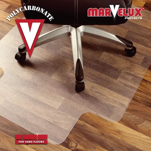 Vista 6 de Marvelux Tapete de policarbonato resistente para silla de oficina para suelos de madera dura, 36 x 48 pulgadas, protector de piso duro transparente