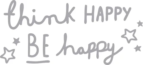 Vista 13 de Decaltor Think Happy Be Happy - Calcomanía para pared, con texto en inglés "Think Happy Be Happy" (texto en inglés) con texto en inglés "Think Happy