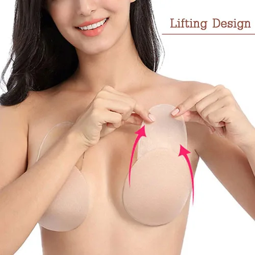 Vista 4 de NTSWZYS 2 Pairs Sticky Bra Push up AdhesiveBra Backless Silicone Bra for Breast Lift