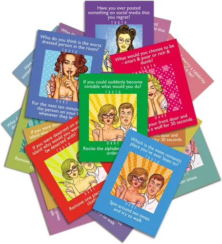 Vista 2 de Truth Or Dare: Juego de fiesta divertido de 100 preguntas para adultos o regalo travieso para parejas con desafíos divertidos y verdades terribles