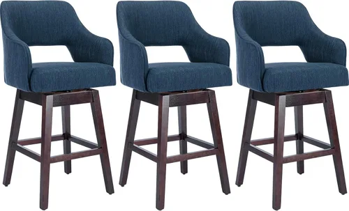 Vista 15 de Kmax Single Swivel Counter Height Bar Stool, Linen Beige