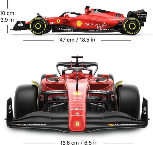 Vista 3 de Voltz Toys Auto de Control Remoto Ferrari F1 75 con Licencia Auténtica 1:12 - Serie de Autos RC Colección F1 para Niños y Adultos - Auto RC de 1:12