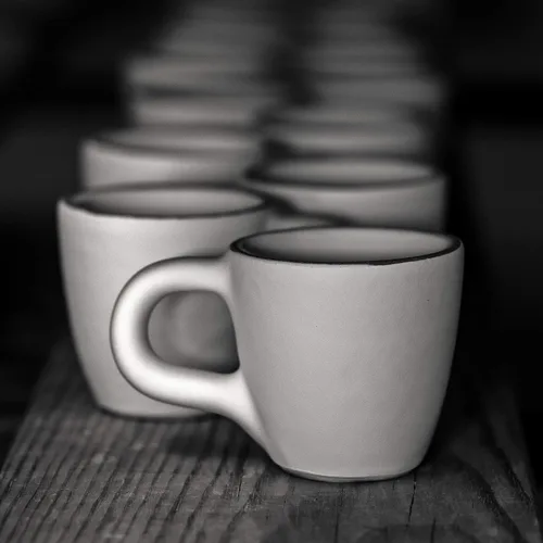 Vista 7 de City to Cottage Tazas de café expreso de cerámica de 4, pequeños chupitos Expresso, Demitasse, perfectas para máquina de espresso, tazas hechas a
