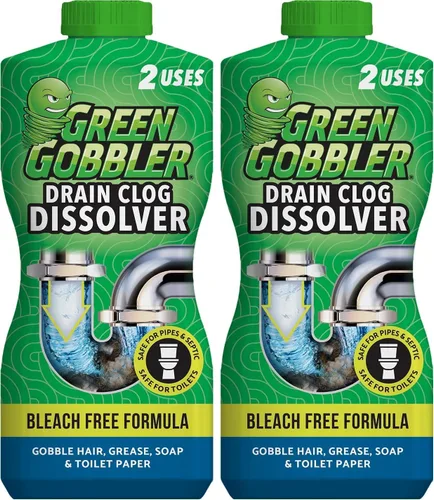 Vista 10 de Removedor de obstrucciones de drenaje Green Gobbler, disuelve cabello y grasa, abre el drenaje, 32 onzas