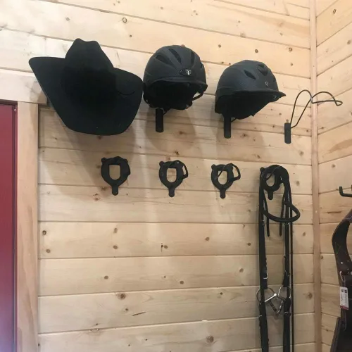 Vista 8 de Diseño profesional – Estante de almacenamiento para casco montado en la pared para motocicleta, hockey, equitación, béisbol, bate/casco de fuego