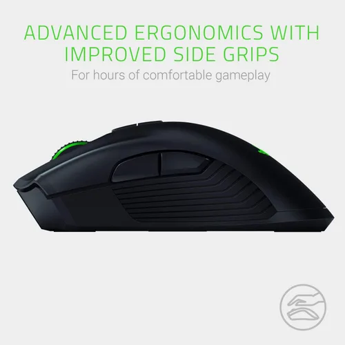 Vista 5 de Razer Mamba - Mouse inalámbrico para videojuegos sensor óptico de 16,000 DPI - Iluminación Chroma RGB - 7 botones programables - Interruptores