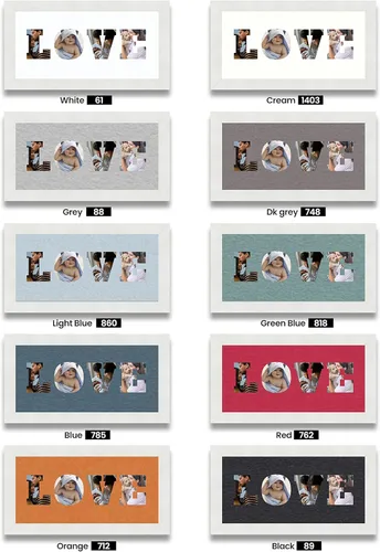 Vista 6 de Marco de fotos personalizado con nombre, tapete hecho a medida para cualquier palabra, nombre, letra de tu elección, collage de fotos
