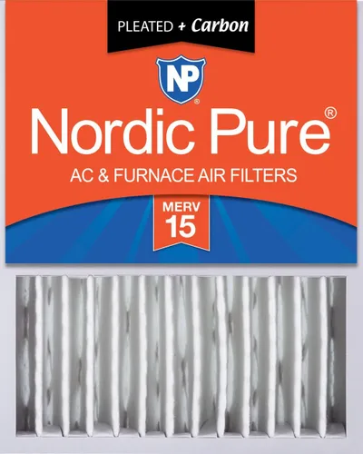 Vista 24 de Nordic Pure 16 x 20 x 5 (tamaño real: 15 7/8 x 19 5/8 x 4 3/8) Honeywell Filtros de aire de repuesto Merv 8 Plus Carbon 1 paquete