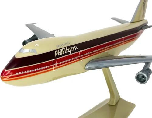 Vista 2 de PEOPLExpress 747-100/200 Escala 1:250 - Modelo de avión de plástico a presión - Réplica coleccionable de aviones PEOPLExpress Airlines - Parte #