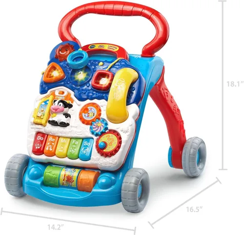 Vista 2 de VTech Andador de Aprendizaje de Sentado a de Pie (Empaque Libre de Frustraciones), Azul
