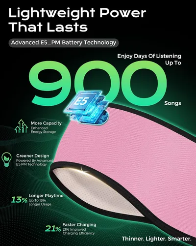 Vista 5 de MUSICOZY Auriculares Bluetooth con diadema de tela modal para dormir y Modal Rosa