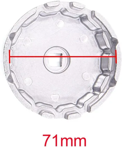 Vista 2 de uxcell Llave de filtro de aceite tipo tapa de coche de 0.394 in de diámetro interior para Lexus