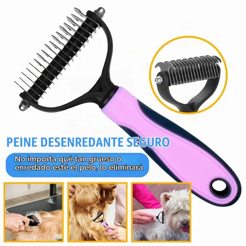 Vista 3 de Solución Completa de Aseo para Mascotas de Aiolpy - Kit de 9 Piezas con Cepillo Slicker, Herramienta Antinudos y Peine de Aseo para Todas las Razas
