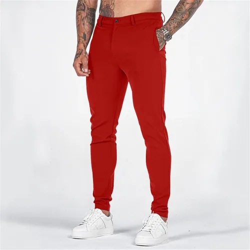 Vista 4 de Pantalones deportivos con estampado gráfico para hombre, pantalones de vestir azul marino, pantalones cargo para hombre, pantalones de invierno