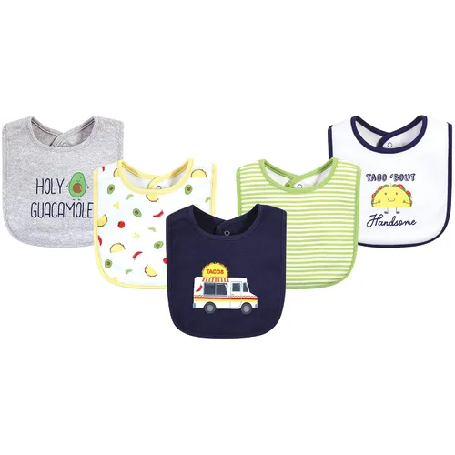 Vista 74 de Hudson Baby Baberos unisex de algodón para bebé, nube rosa, talla única (paquete de 2)