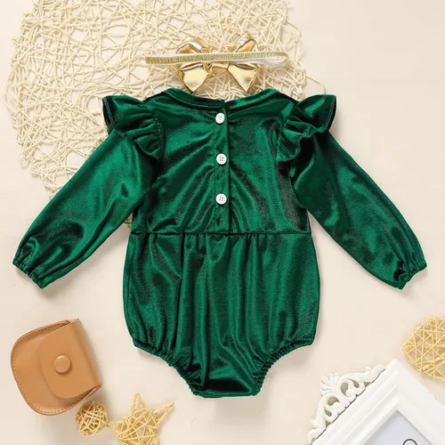 Vista 51 de GRNSHTS Ropa de primer cumpleaños para niña de terciopelo de un año de edad, mameluco de manga larga + diadema, 2 piezas de trajes de pastel
