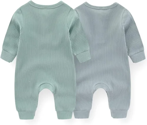 Vista 18 de ZAV Mono de manga larga unisex para bebé, niño y niña, 2