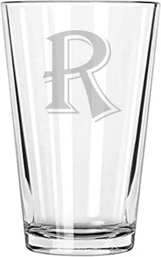 Vista 17 de Vaso de cerveza 16 oz pinta Monograma (B)