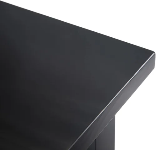 Vista 11 de SIMPLIHOME - Mesa lateral estrecha rectangular Warm Shaker, de madera maciza, de 14 pulgadas de ancho, estilo transicional, color negro, para sala