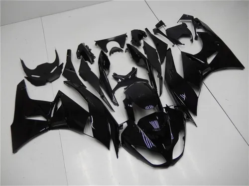 Vista 3 de US STOCK - Carenado negro brillante apto para 2009-2012 ZX6R 636 ZX-6R inyección ABS plásticos posventa carrocería 2010 2011 09 10 11 12