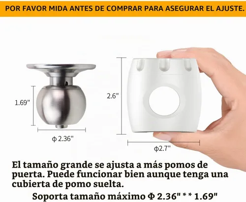 Vista 4 de Cubierta de seguridad para pomo de puerta, funda de seguridad para manija de puerta de bebé, reutilizable, paquete de 4 Diseño de rosca
