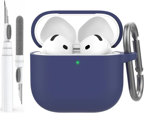 Vista 10 de AhaStyle Funda Protectora de Silicona Mejorada [LED Frontal Visible] Compatible con Apple AirPods 2 y 1 (Negro)