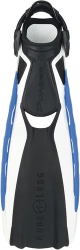 Vista 8 de Aqualung Phazer Dive Fins Tri-Material Open-Heel Scuba Diving Swim Fins w/Wave Rib Technology, Hydro Power Vent Negro/Negro