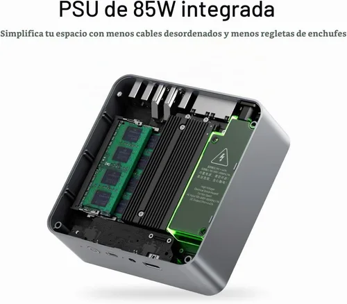 Vista 4 de Beelink EQi12 Mini PC, Intel Core i3-1220P (hasta 4.4GHz) 10C/12T, Mini computadora 32GB DDR4 RAM 1TB NVMe SSD, Computadora de escritorio con PSU