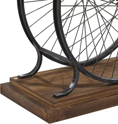 Vista 5 de Deco 79 Mesa consola industrial de madera y metal, 39 x 25 x 12 pulgadas