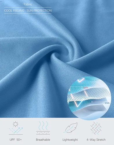 Vista 3 de Camisa polo de manga larga para hombre, ligera, protección solar UPF 50+, camisas geniales para hombres, trabajo, pesca, al aire libre