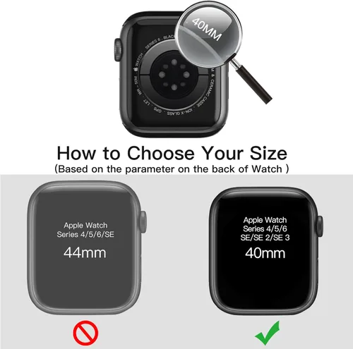 Vista 2 de JETech Funda para Apple Watch SE 3/2/1, Series 6/5/4 de 1.575 in, color negro con protector de pantalla, vidrio templado incorporado, alta