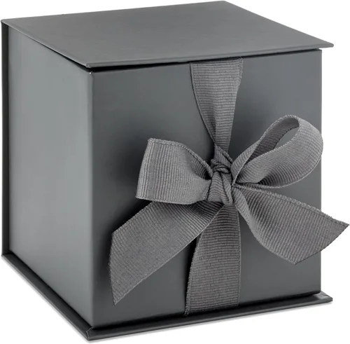 Vista 9 de Hallmark - Caja de regalo pequeña con lazo y relleno de papel triturado (Caja de regalo negra de 4 pulgadas) para bodas, graduaciones, cumpleaños