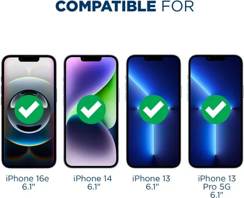 Vista 2 de Tech Armor 1 paquete de protector de pantalla de vidrio balístico de privacidad compatible con Apple iPhone 14 (2022), iPhone 13 y iPhone 13 Pro