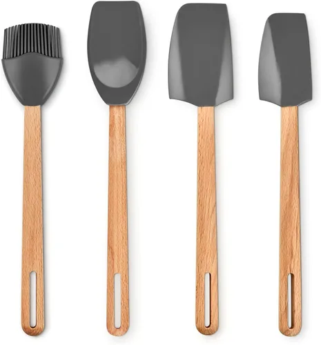 Vista 24 de Le Creuset Silicone Signature - Espátula mediana, sal marina Sea Salt