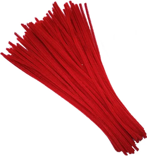 Vista 3 de 100 piezas de tallos de felpilla mullidos limpiapipas para artes y manualidades (verde)