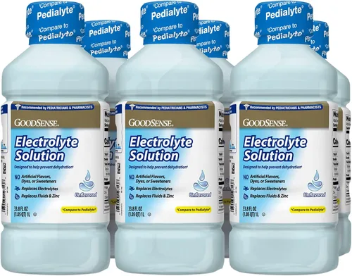 Vista 10 de GoodSense Solución mixta de electrolitos de frutas, reemplaza electrolitos, líquidos y zinc, niños y adultos, 33.8 onzas líquidas (paquete de 6)