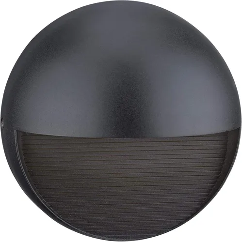 Vista 3 de Westinghouse 6579000 Winslett Transitional One-Light Dimmable LED Outdoor Wall Light Sconce, Dark Sky Friendly, Textured Black Finish, Frosted Glass