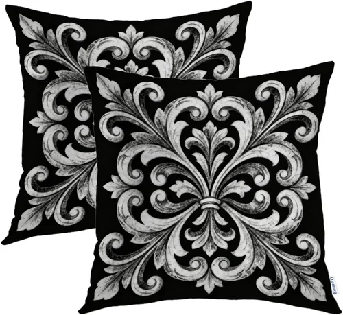 Vista 44 de Batmerry Fundas de almohada de bosque de arce otoñal, casas de sillas de madera, hojas amarillas, fundas de almohada decorativas, impresión digital