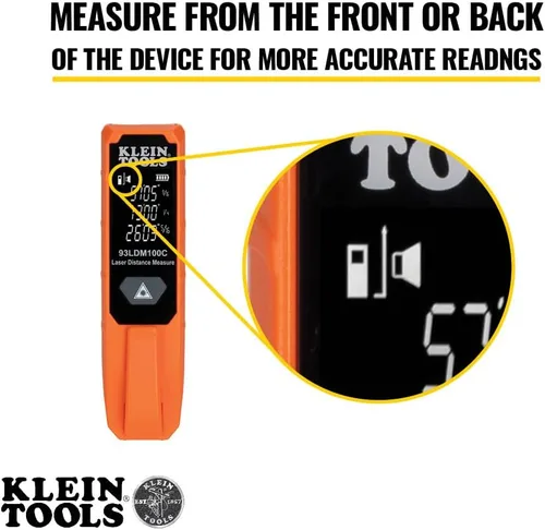 Vista 3 de Klein Tools Laser Distance Measure, Measures in Feet, Inches, Meters