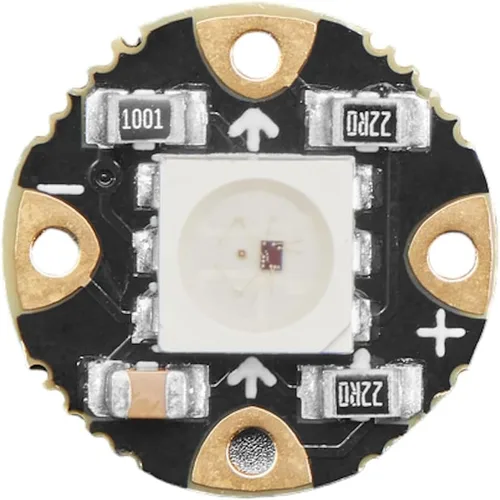 Vista 2 de Adafruit Flora RGB Smart NeoPixel versión 2 - Paquete de 4 [ADA1260]